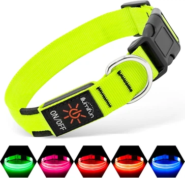 Світлодіодний нашийник для собак Illumifun LED USB (Розмір M) Green