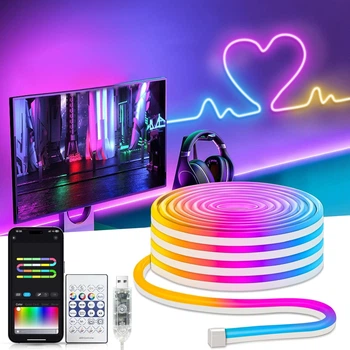 Розумна водонепроникна неонова стрічка RGB USB 5 м