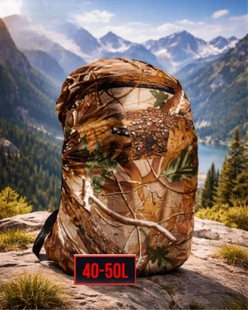 Накидка на рюкзак 40-50 л чехол на рюкзак камуфляж