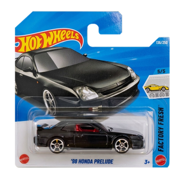 Машинка Базова Hot Wheels '98 Honda Prelude Factory Fresh 1:64 JJJ89 Black