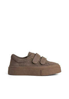 Кеди шкіряні жіночі Hengji 2067/Khaki/Suede/A566-10/B 41 Коричневий