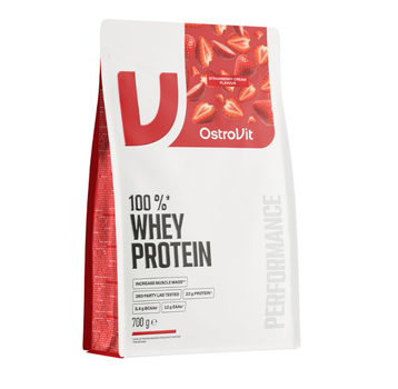 Протеїн Whey Protein 100% OstroVit 700 гр смак Полуничний крем