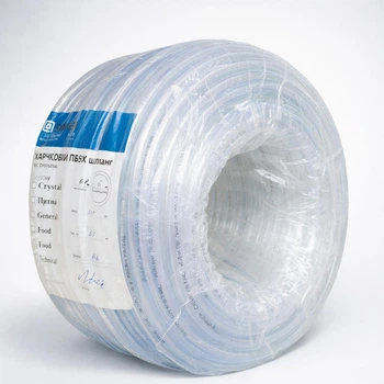 Пищевой прозрачный ПВХ шланг SYMMER Crystal Ø5 мм (внутренний), 100 м, стенка 0.8 мм — для воды и жидкостей