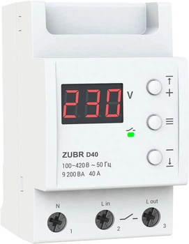 Реле напруги ZUBR D40 (40 А, 9 200 ВА) (4820120220425)