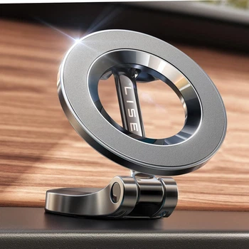 Автодержатель магнитный LISEN для iPhone MagSafe, компактный держатель на торпеду, вращение 360°, алюминиевый корпус