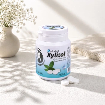 Леденец с ксилитом miradent Xylitol Drops мята (60 г), 26 шт