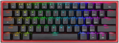 Клавіатура бездротова Redragon K616 Fizz Pro Red Switch Black (6950376706669)