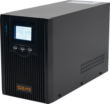 ДБЖ Gear 1600 Вт/2000ВА LCD Black (GU-2000PS)