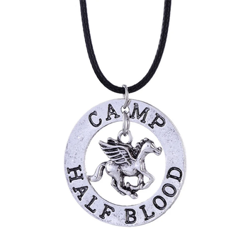 Кулон Перси Джексон CAMP HALF Blood Полукровка подвеска летающий конь Пегас серебряный цвет