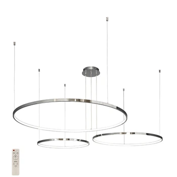 Потолочный декоративный светодиодный LED светильник 170 W Хром (22710)