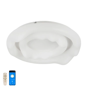 Потолочная светодиодная LED люстра 80W 50+33 см Белый (23021)