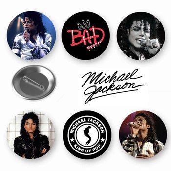 Набор закатный значков Michael Jackson Майкл Джексон 6 шт (МД21396)