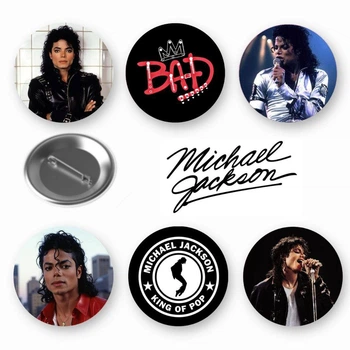 Набор закатный значков Michael Jackson Майкл Джексон 6 шт (МД21397)
