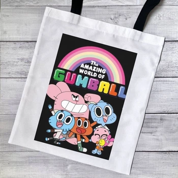 Эко сумка, шопер с принтом The Amazing World of Gumball Удивительный мир Гамбола 39х34 см (СГ012595)