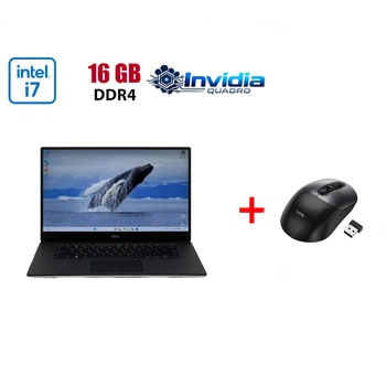Мобільна робоча станція Б-клас Dell Precision 5530 / 15.6" (1920x1080) IPS / Intel Core i7-8850H (6 (12) ядра по 2.6 - 4.3 GHz) / 16 GB DDR4 / 960 GB SSD / nVidia Quadro P1000, 4 GB GDDR5, 128-bit / WebCam б/в + Подарунок Бездротова миша HOCO GM28