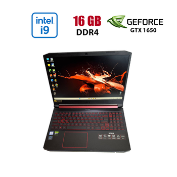 Ігровий ноутбук Acer Nitro 5 AN515-54-5812 / 15.6" (1920x1080) IPS / Intel Core i5-9300H (4 (8) ядра по 2.4 - 4.1 GHz) / 16 GB DDR4 / 256 GB SSD M.2 + 500 GB HDD / nVidia GeForce GTX 1650, 4 GB GDDR5, 128-bit / WebCam б/в