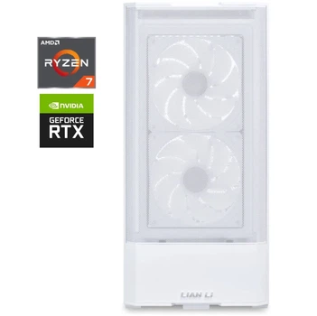 Игровой ПК Lian Li Lancool 207 White Tower / AMD Ryzen 7 7700X (8 (16) ядер по 4.5 - 5.4 GHz) / 32 GB DDR5 / 1000 GB SSD / nVidia GeForce RTX 4070 Ti, 12 GB GDDR6, 192-bit / 750W / Win 11 б/у