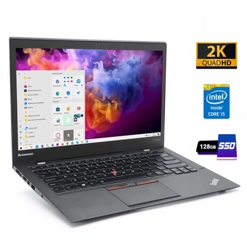 Ультрабук Б-клас Lenovo ThinkPad X1 Carbon (3rd Gen) / 14" (2560x1440) IPS / Intel Core i5-5200U (2 (4) ядра по 2.2 - 2.7 GHz) / 8 GB DDR3 / 128 GB SSD M.2 / Intel HD Graphics 5500 / WebCam / HDMI / miniDP б/в
