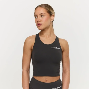 Жіночий спортивний топ BEAT вугільний XS - GymBeam