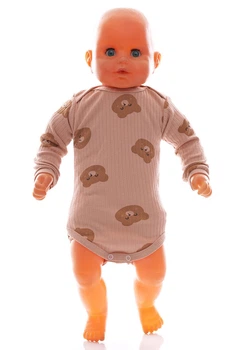 Боди с длинным рукавом в рубчик Babykroha с мишками коричневый 62 см (54597)