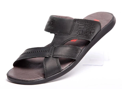 Шльопанці чоловічі шкіряні Black 45