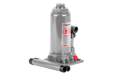 Домкрат гідравлічний пляшковий Intertool одноштоковий 5 тонн з висотою підйому 200-385 мм у кейсі