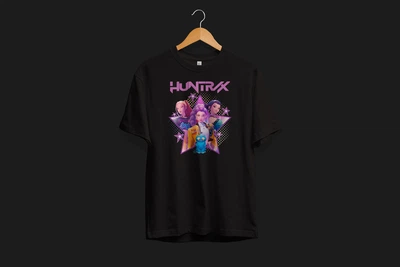 Футболка з принтом "K-Pop Demon Hunters Huntrix" Чорна 116