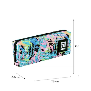 Пенал унисекс для учебы разноцветный Kite K24-642-10