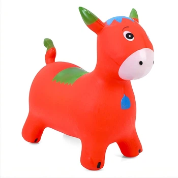 Попригун-тваринка дитячий Ju-MS 4844-3 «Коник» — ПВХ, червоний, 1300 г, 23×29×10 см