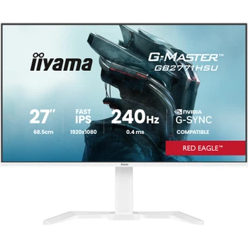 Монітор 27" 16:9 ігровий IPS РК, 1920х1080, 0.4 мс (MPRT), 240 Гц, 350 кд/м2, AdaptiveSync/G-Sync, GB2771HSU-W1 IIYAMA