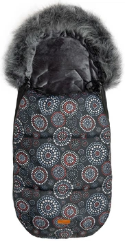Śpiworek Sensillo Olaf z futerkiem do wózka lub sanek czarny z wzorem 100 × 45 cm (5908310386843)