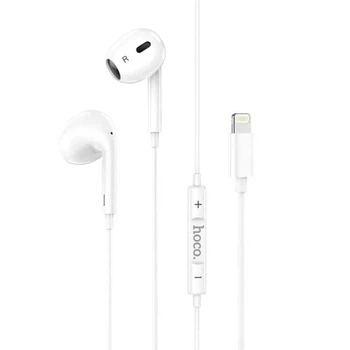 Навушники Hoco M1 Max Lightning з мікрофоном 32Ω 1.2 м білі для пристроїв Apple