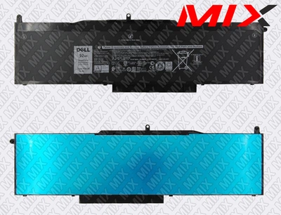 Батарея DELL Latitude 5280 5290 5480 5490 5491 5580 5590 Precision 3520 (VG93N) 11.4V 7666mAh ОРИГІНАЛ Тип4 14329000 Original