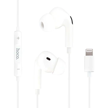 Навушники Hoco M111 Pro Primero провідні Lightning білі 20-20000 Гц 16 Ом 95 дБ для телефону та плеєра