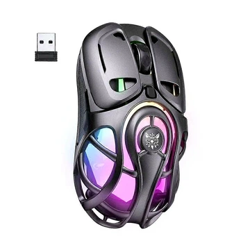 Компьютерная мышь Onikuma DM02 оптическая 6400 dpi серый для работы и игр с подсветкой и симметричным дизайном