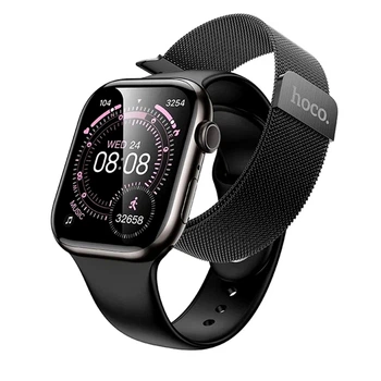 Смарт-часы Hoco Y42 Black 2.01 дюйма Bluetooth 5.3 200 мАч пульсометр шагомер трекинг сна водозащита
