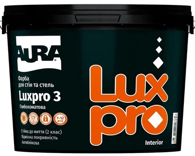 Краска латексная AURA LUX PRO 3 NEW интерьерная 9,5л