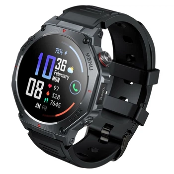 Смарт-часы Hoco Y37 AMOLED GPS черные 1,39 дюйма 260 мАч для спорта с функцией звонков