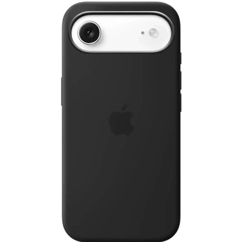 Чехол силиконовый Silicone Case с MagSafe для iPhone 17 Air черный с защитой камеры и усиленными углами