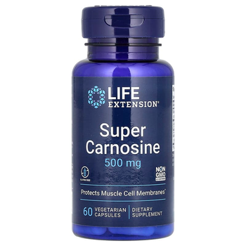 L-карнозин Life Extension "Super Carnosine" с тиамином, бенфотиамином и лютеолином, 500 мг (60 вегетарианских капсул)