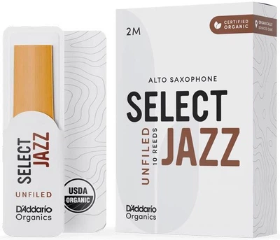 Трость для альт-саксофона D'Addario Organic Select Jazz - Alto Sax Unfiled 2m - (1 шт)