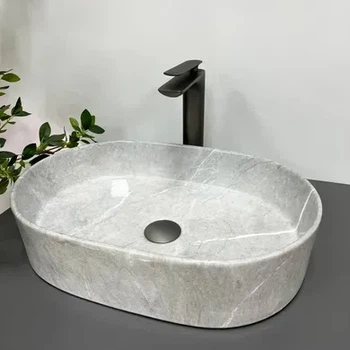 Умивальник (раковина) VBI VERONA 50 GREY STONE GLOSSY накладний