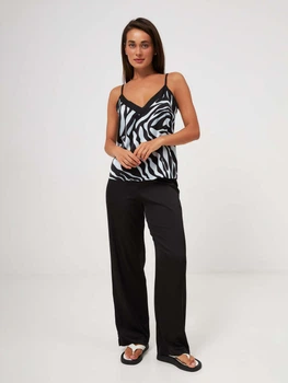 Піжама (майка + штани) жіноча BARWA garments 0258/344 L Чорна зебра (2112583443018)