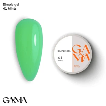 Гель для зміцнення та нарощування нігтів GaMa Simple Gel №041 Mints 15 мл