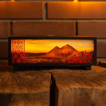 Ночник-панорама "Украинский Донбас", черный (LED, Аккумулятор, USB Type-C)