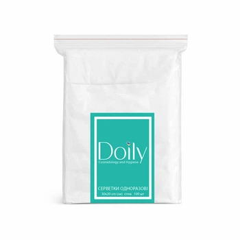 Салфетки в пачке Doily 30х20 см, 100 шт/пач. из спанлейса 40 г/м2. Сетка
