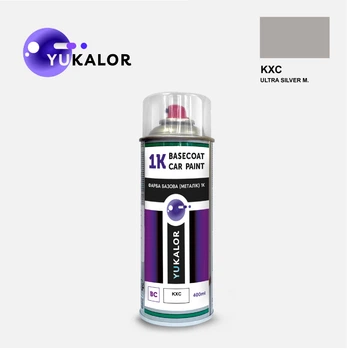 Фарба автомобільна аерозольна YUKALOR RENAULT KXC ultra silver m 2004 2021 400 мл