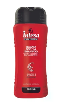 Шампунь-гель для душу INTESA Pour Homme Bath & Shower Shampoo Gineseng з екстрактом женьшені, 500 мл