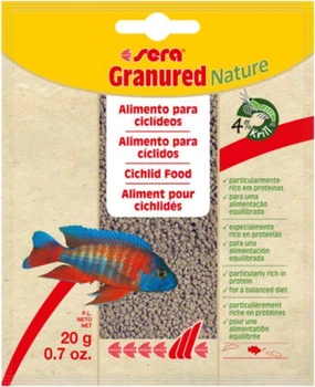 Корм для плотоядных и всеядных рыб-цихлид гранулы Sera Granured Nature 20 г (4001942004015)