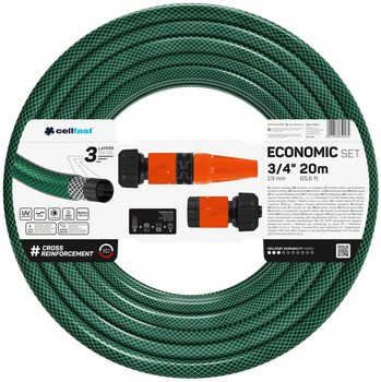 Садовий шланг Cellfast ECONOMIC 3/4″ 20 м (10-102)